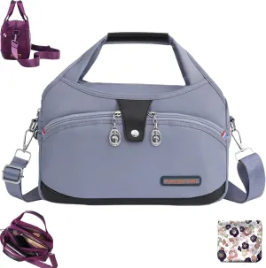 2025 New Blaciokamith Soft Side Lightweight Underseat Tote Bag, Multi-Pocket Fashion Waterproof Anti-Theft Handbag Crossbody