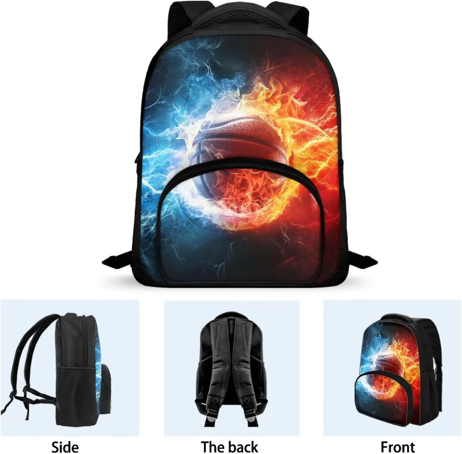 2025 Toddler Backpack for Girls Boys 12 Inch Book Bag with Adjustable Straps, Lightweight, School Bag Mini 2-4 Old Basketball Print
