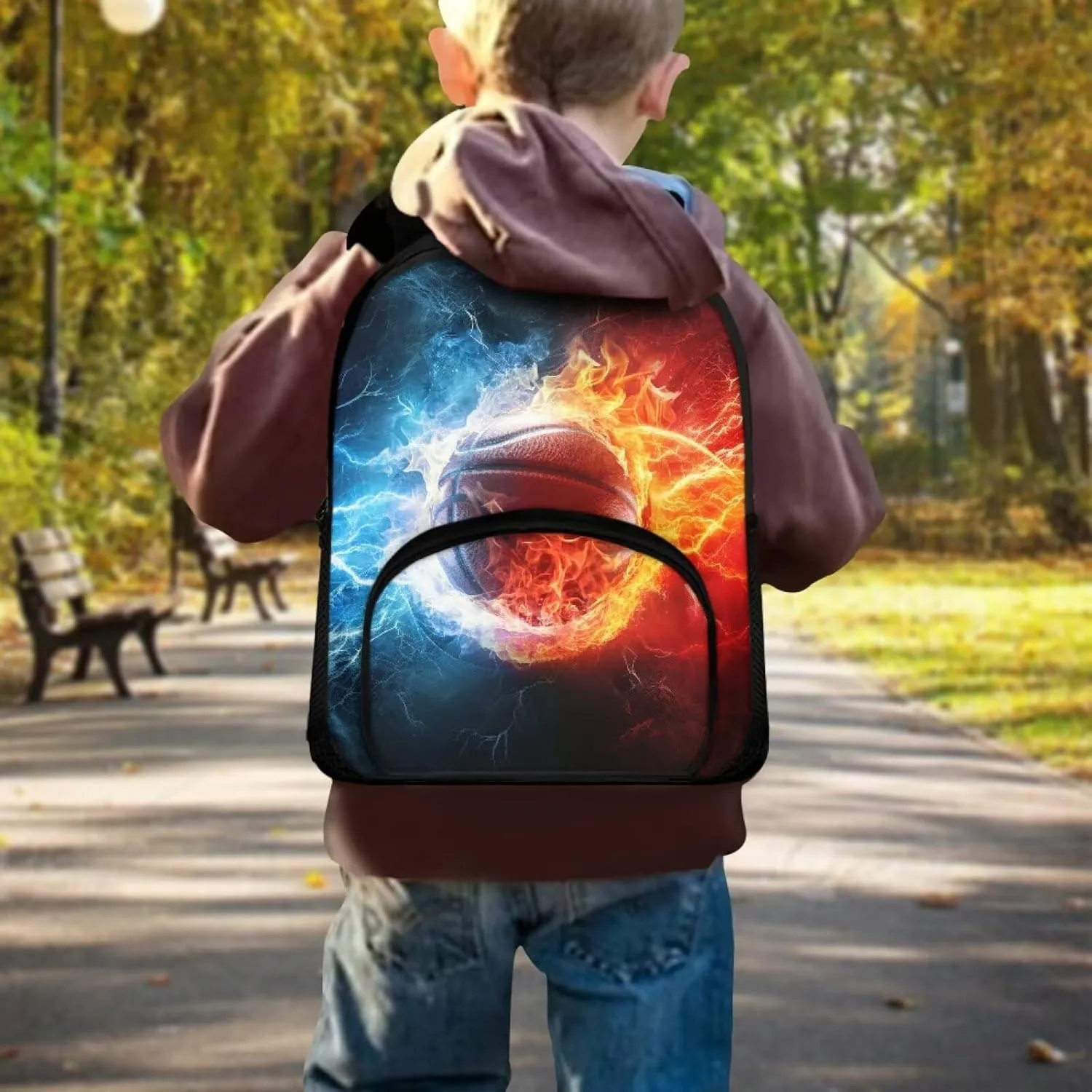 2025 Toddler Backpack for Girls Boys 12 Inch Book Bag with Adjustable Straps, Lightweight, School Bag Mini 2-4 Old Basketball Print