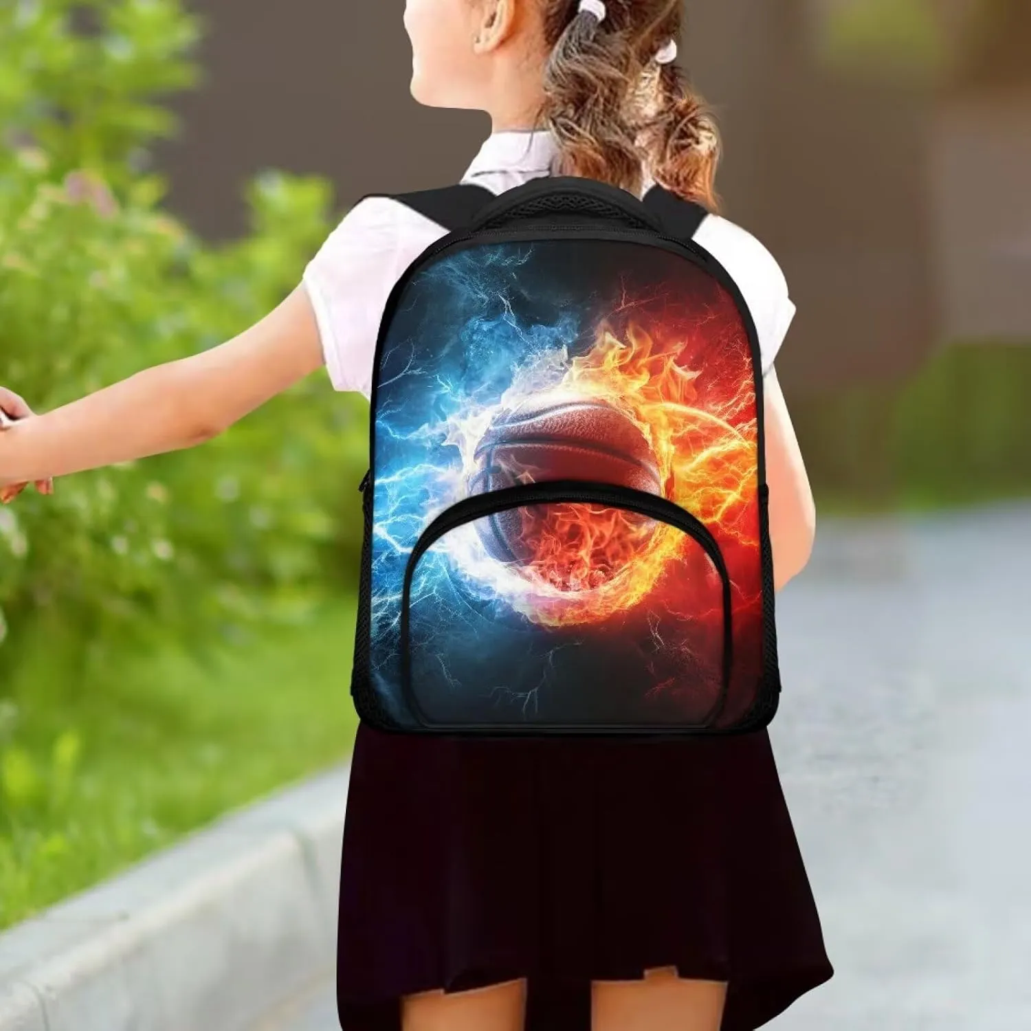 2025 Toddler Backpack for Girls Boys 12 Inch Book Bag with Adjustable Straps, Lightweight, School Bag Mini 2-4 Old Basketball Print