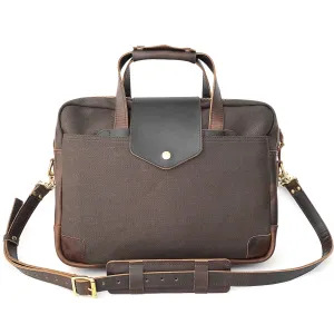 Adventure Series Explorer Canvas & Leather Briefcase