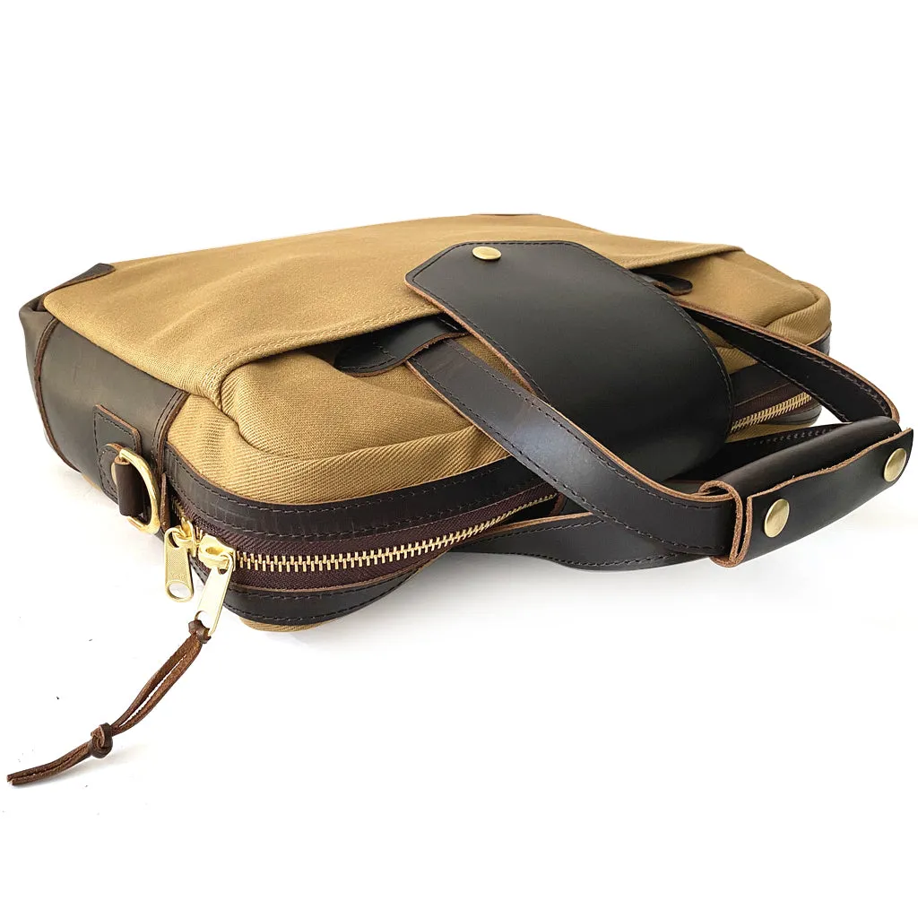 Adventure Series Explorer Canvas & Leather Briefcase