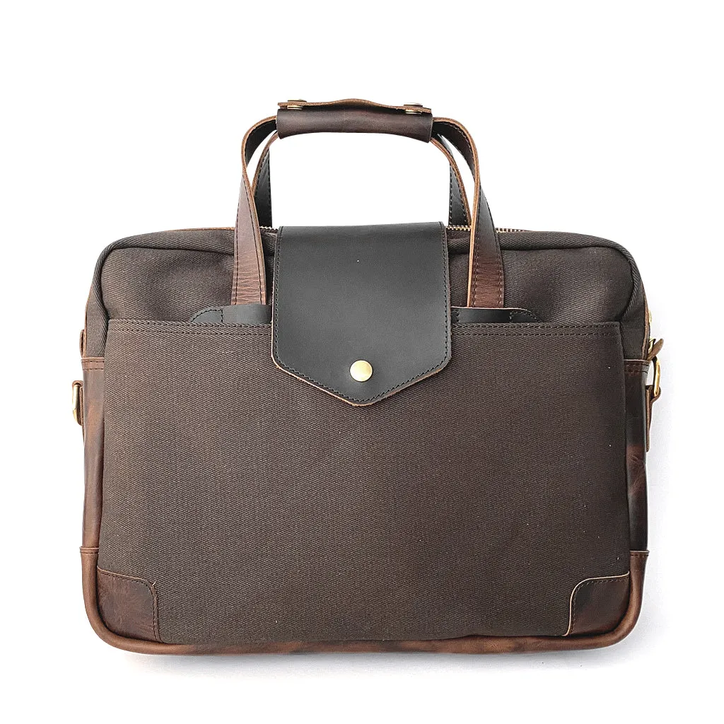 Adventure Series Explorer Canvas & Leather Briefcase