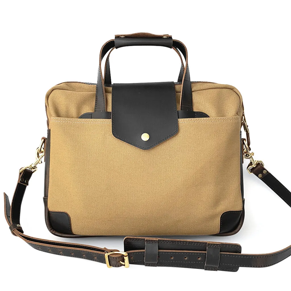 Adventure Series Explorer Canvas & Leather Briefcase