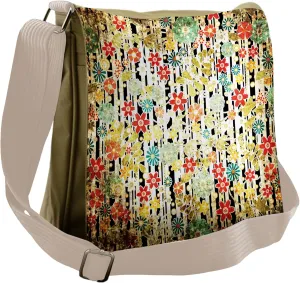 Ambesonne Floral Messenger Bag, Ivy Leaves and Scenery, Unisex Cross-body