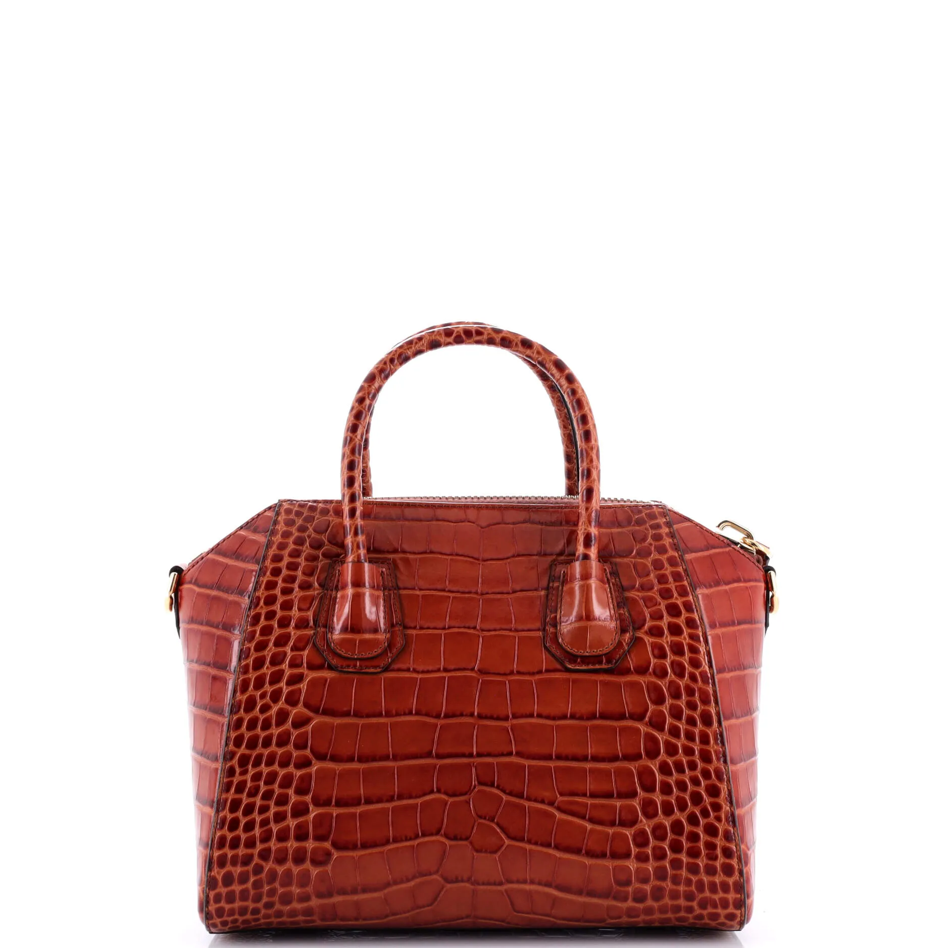 Antigona Bag Crocodile Embossed Leather Small