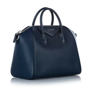 Antigona Leather Satchel Blue
