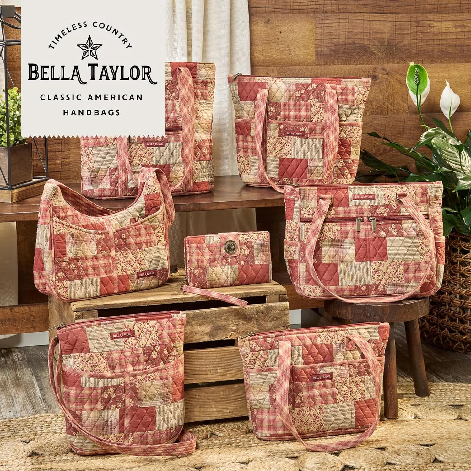 Bella Taylor Large Tote | Lightweight Quilted Fabric Tote Bags for Women
