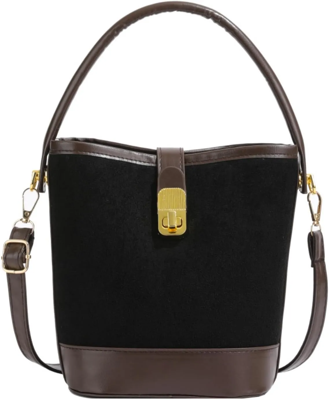 Bucket Bag for Women Classic Crossbody Purse Leather Shoulder Bag Handbag with Adjustable Strap