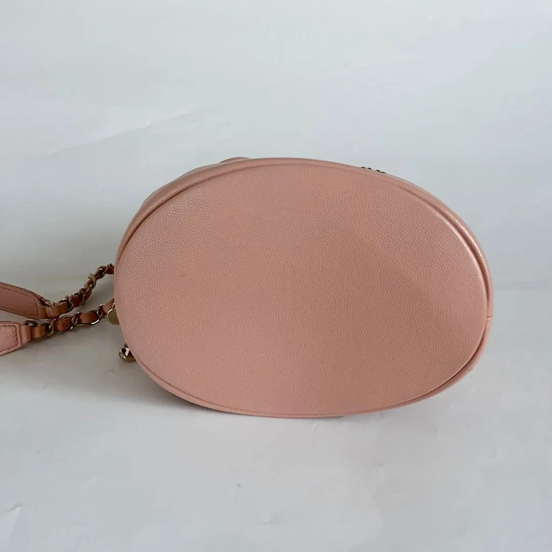Chanel Pink Chanel Deauville Drawstring Bucket Bag