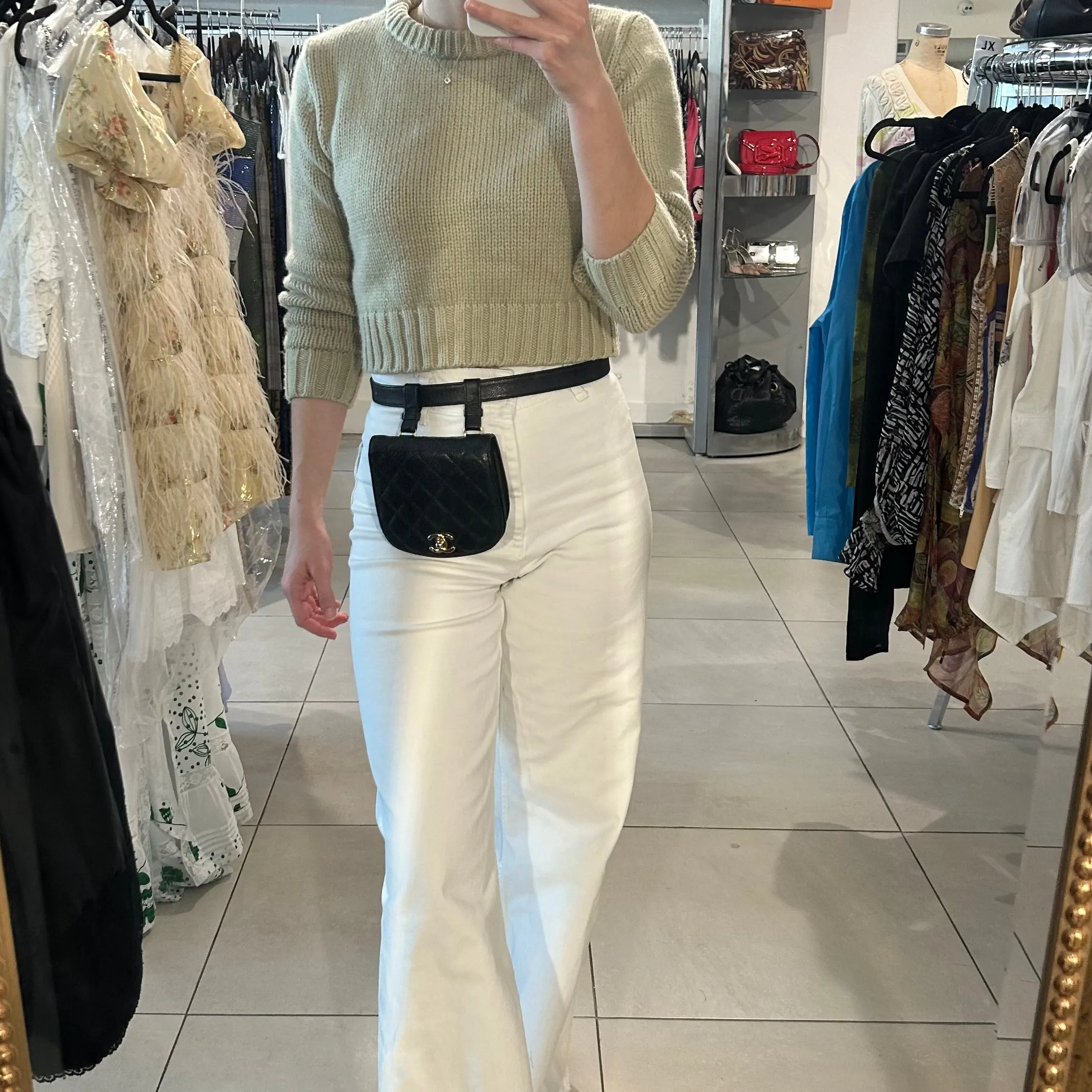 Chanel Vintage Black Belt Bag