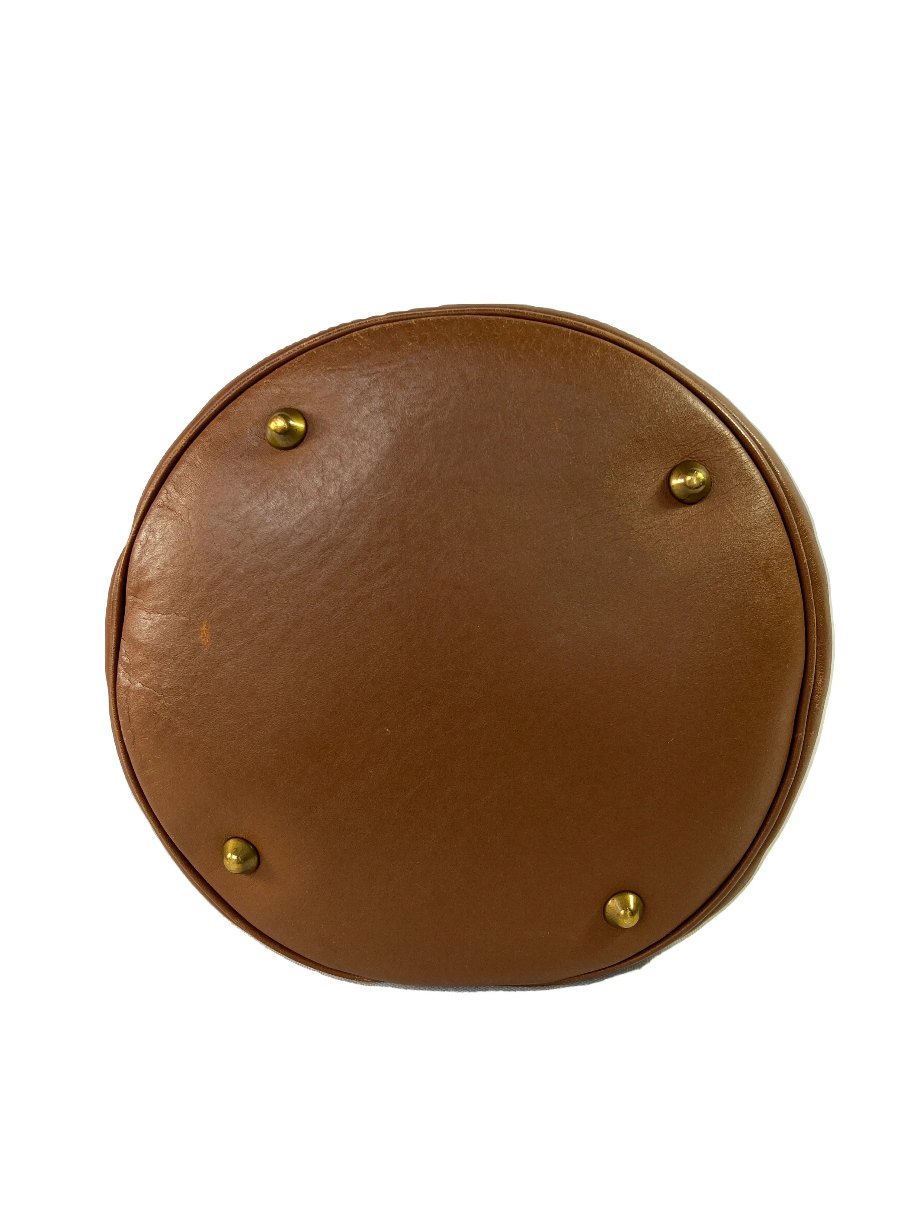 Chloe brown leather perforated bucket bag