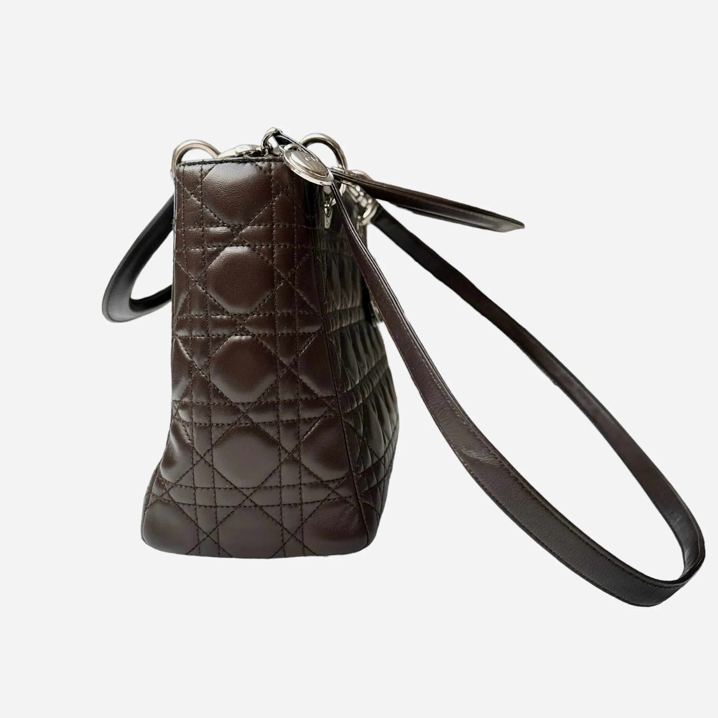 Chocolate Brown Lady Dior Tote