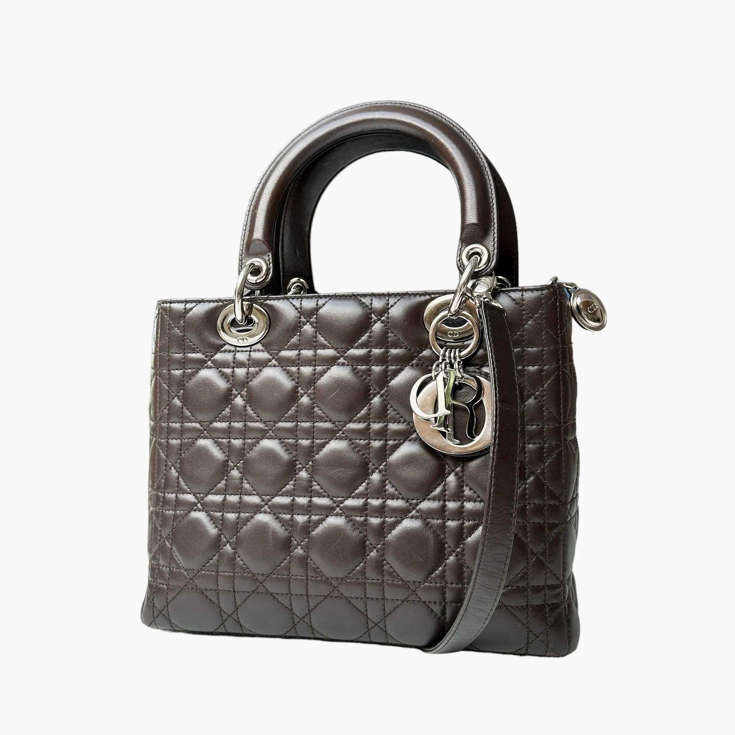 Chocolate Brown Lady Dior Tote