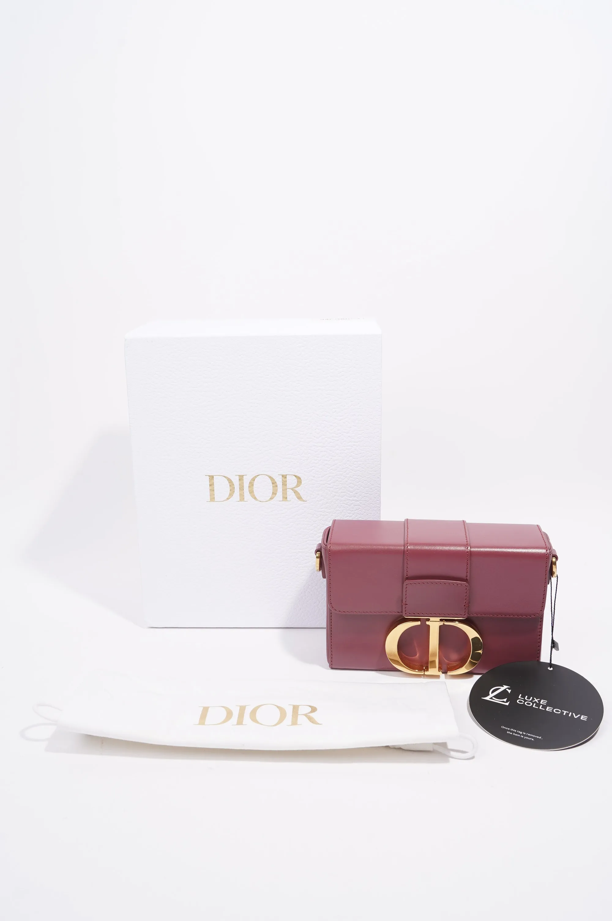 Christian Dior 30 Motaigne Box Bag Grape Leather