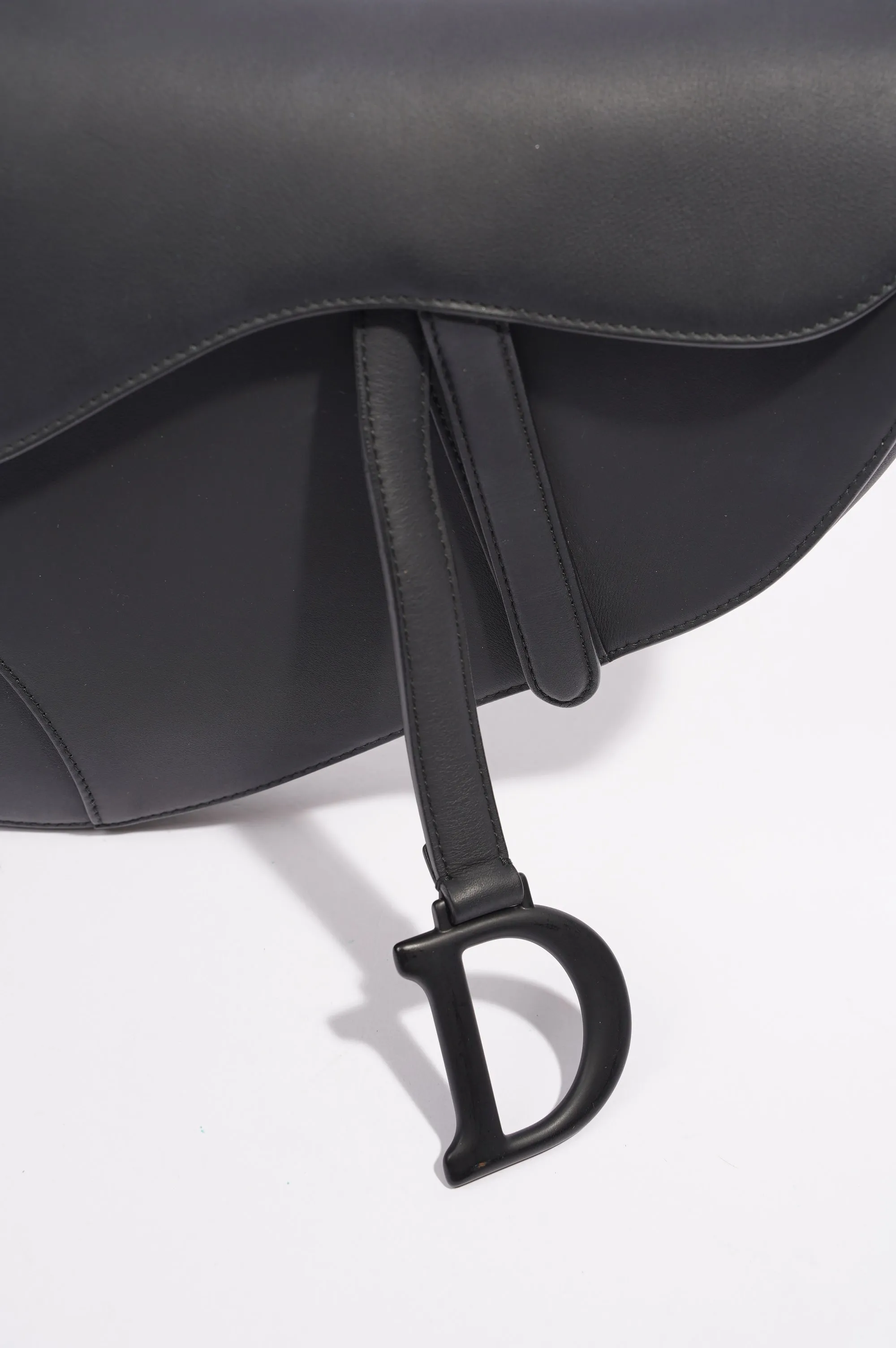 Christian Dior Ultra Matte Saddle Black Leather