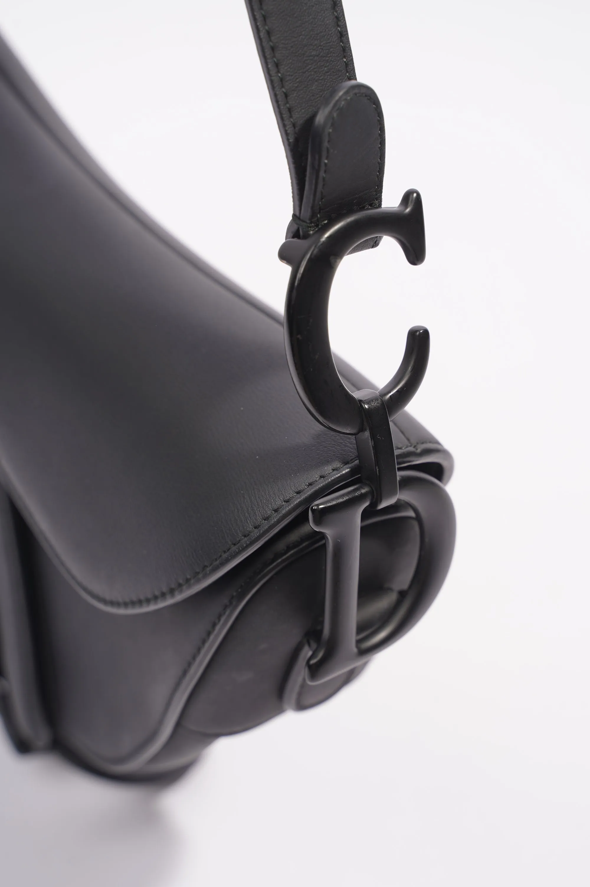 Christian Dior Ultra Matte Saddle Black Leather
