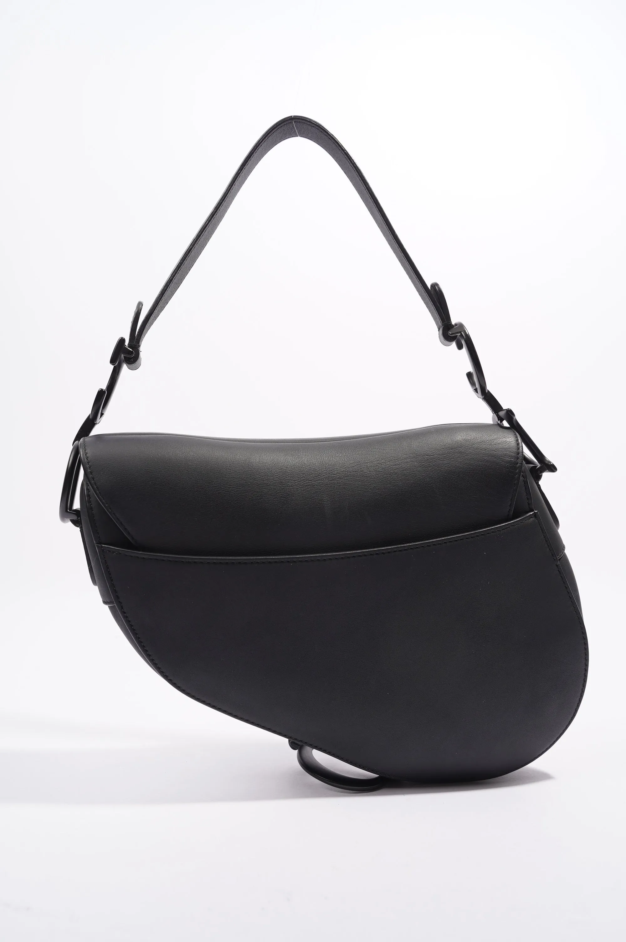 Christian Dior Ultra Matte Saddle Black Leather
