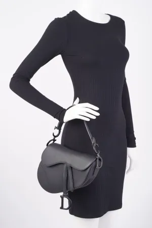 Christian Dior Ultra Matte Saddle Black Leather