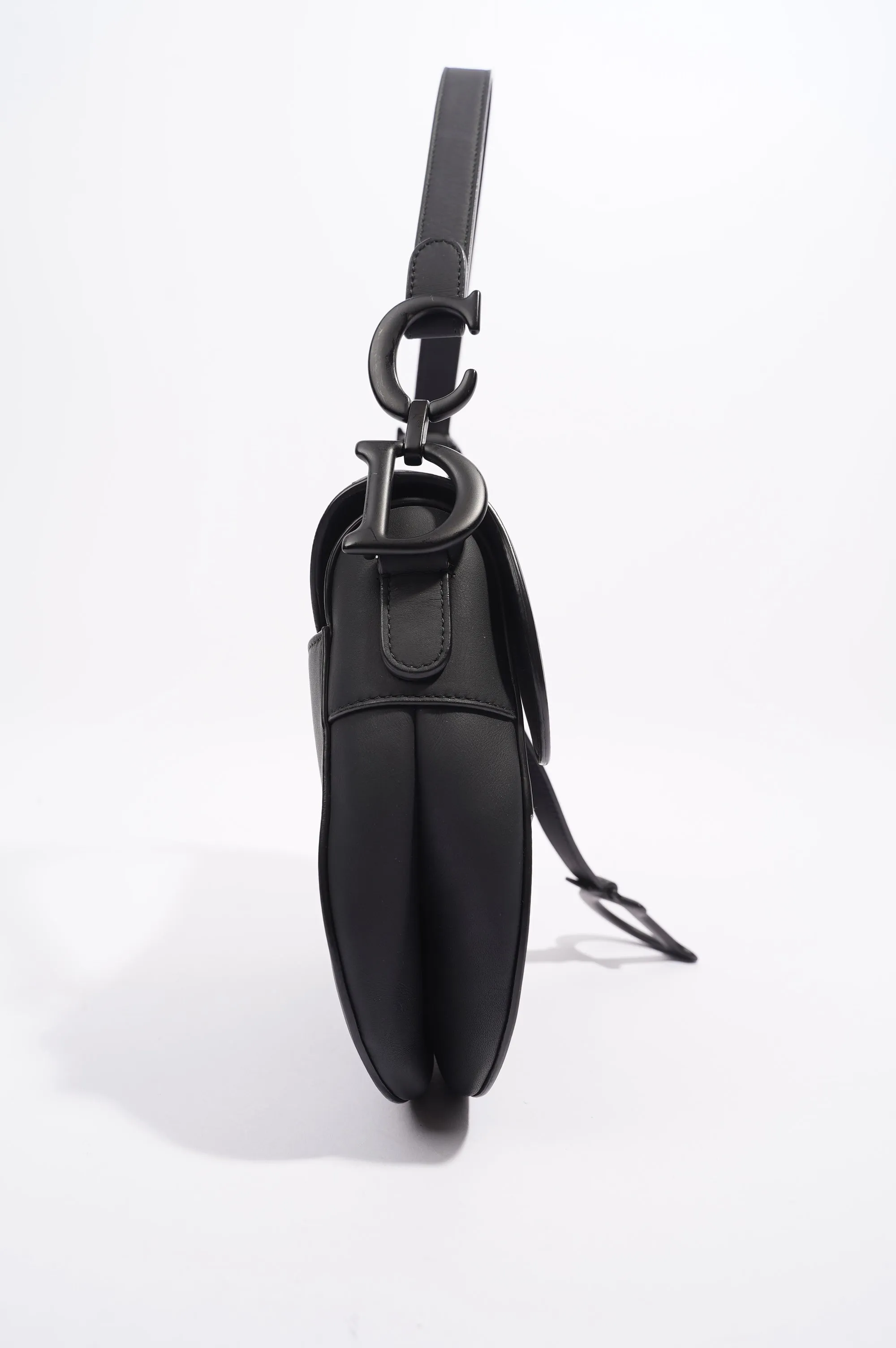 Christian Dior Ultra Matte Saddle Black Leather