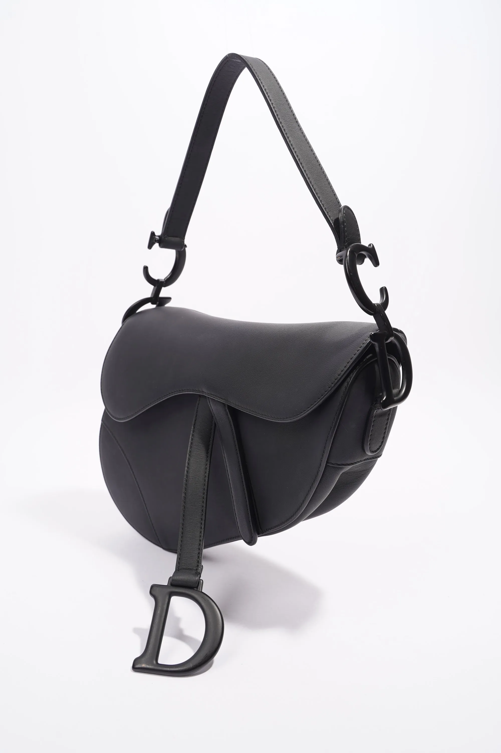 Christian Dior Ultra Matte Saddle Black Leather