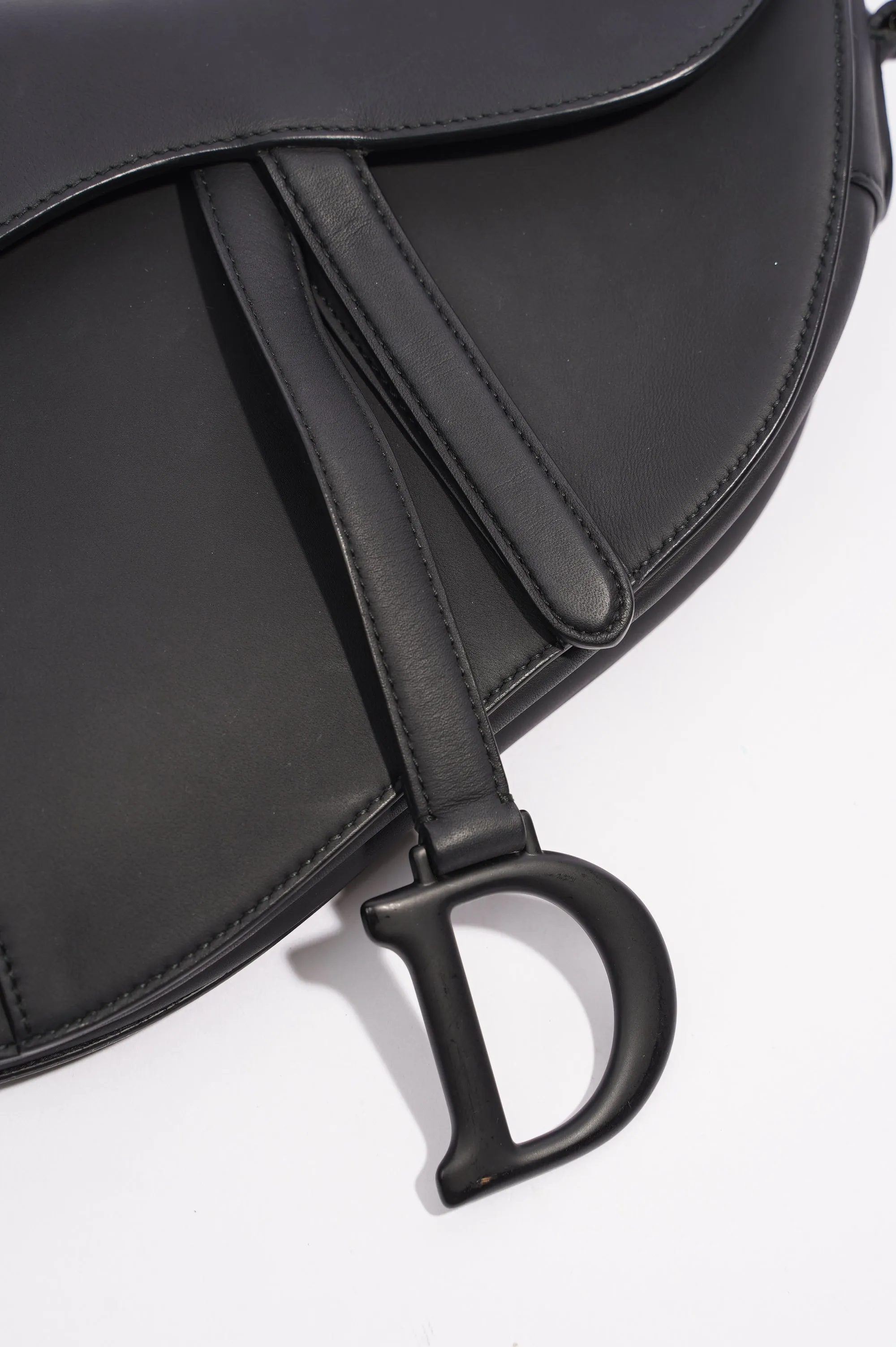 Christian Dior Ultra Matte Saddle Black Leather