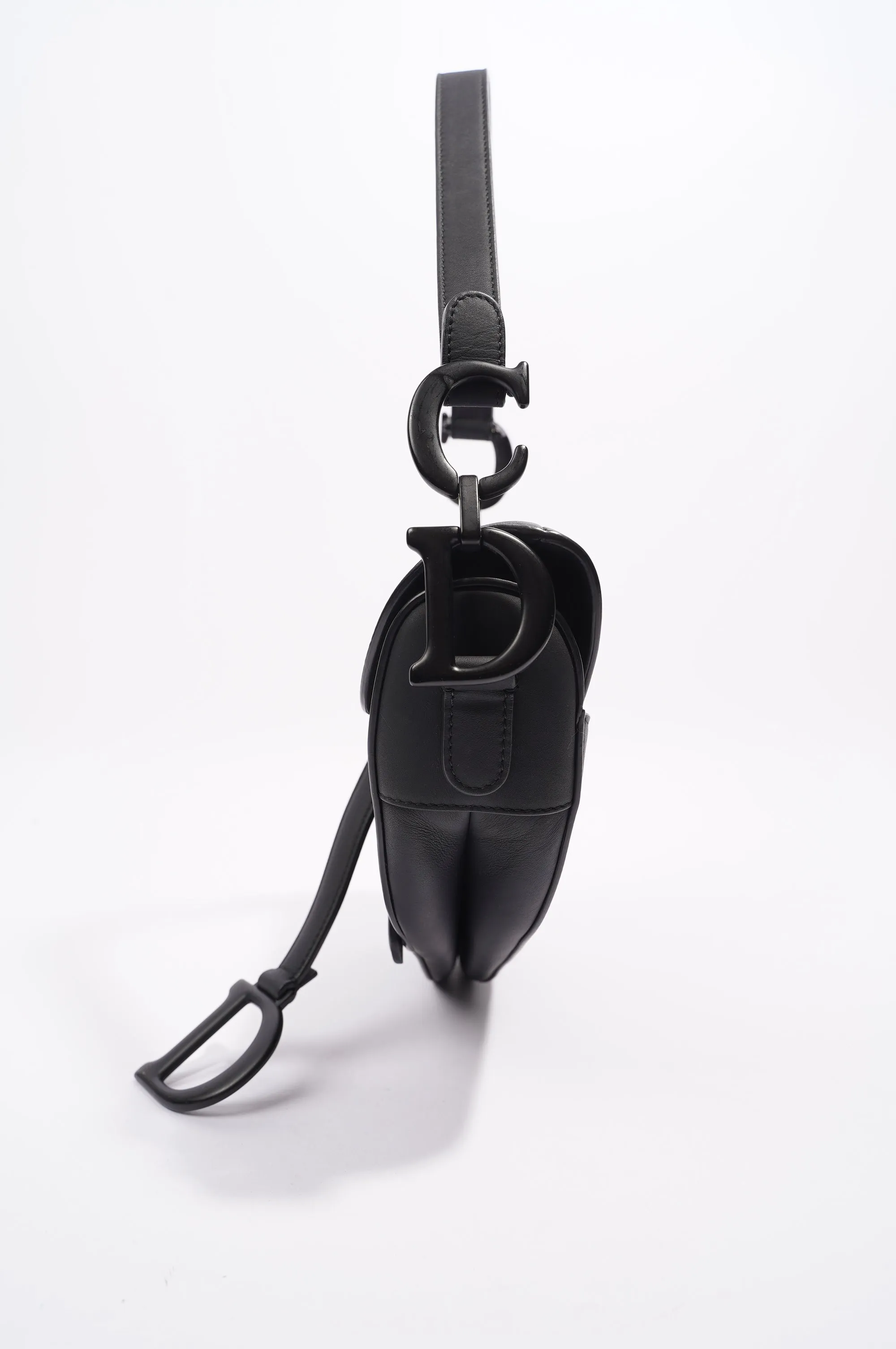 Christian Dior Ultra Matte Saddle Black Leather