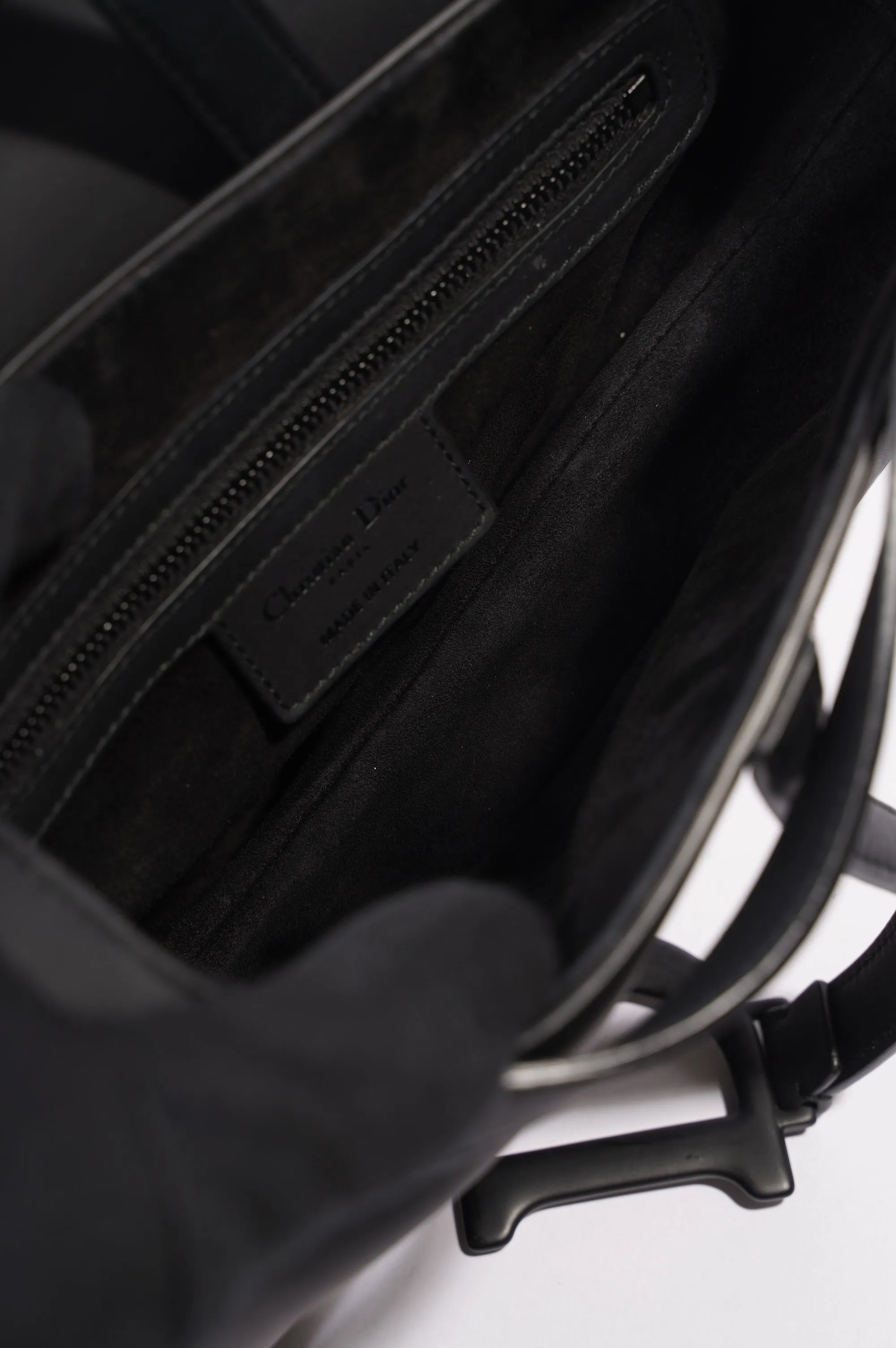 Christian Dior Ultra Matte Saddle Black Leather