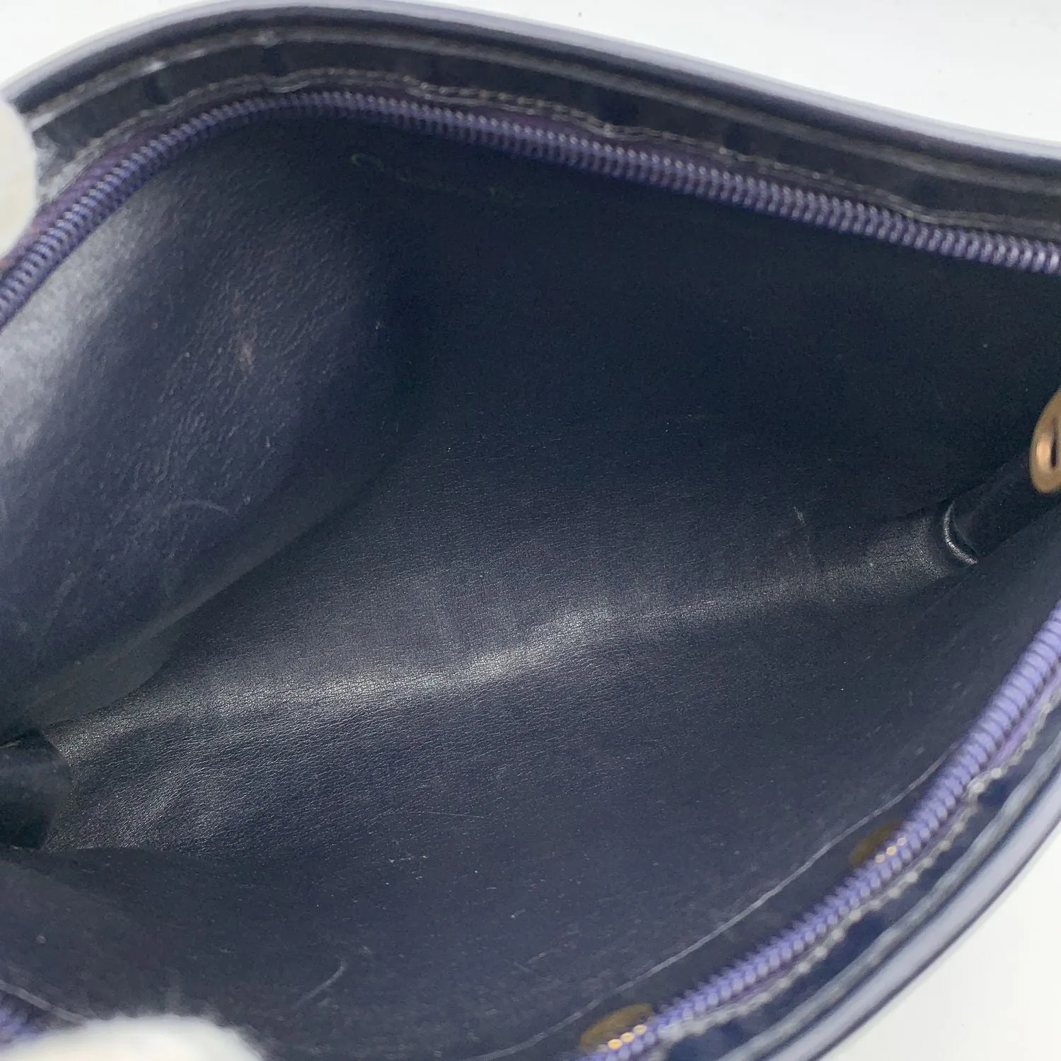 CHRISTIAN DIOR Vintage Blue Oblique Canvas Monogram Shoulder Bag