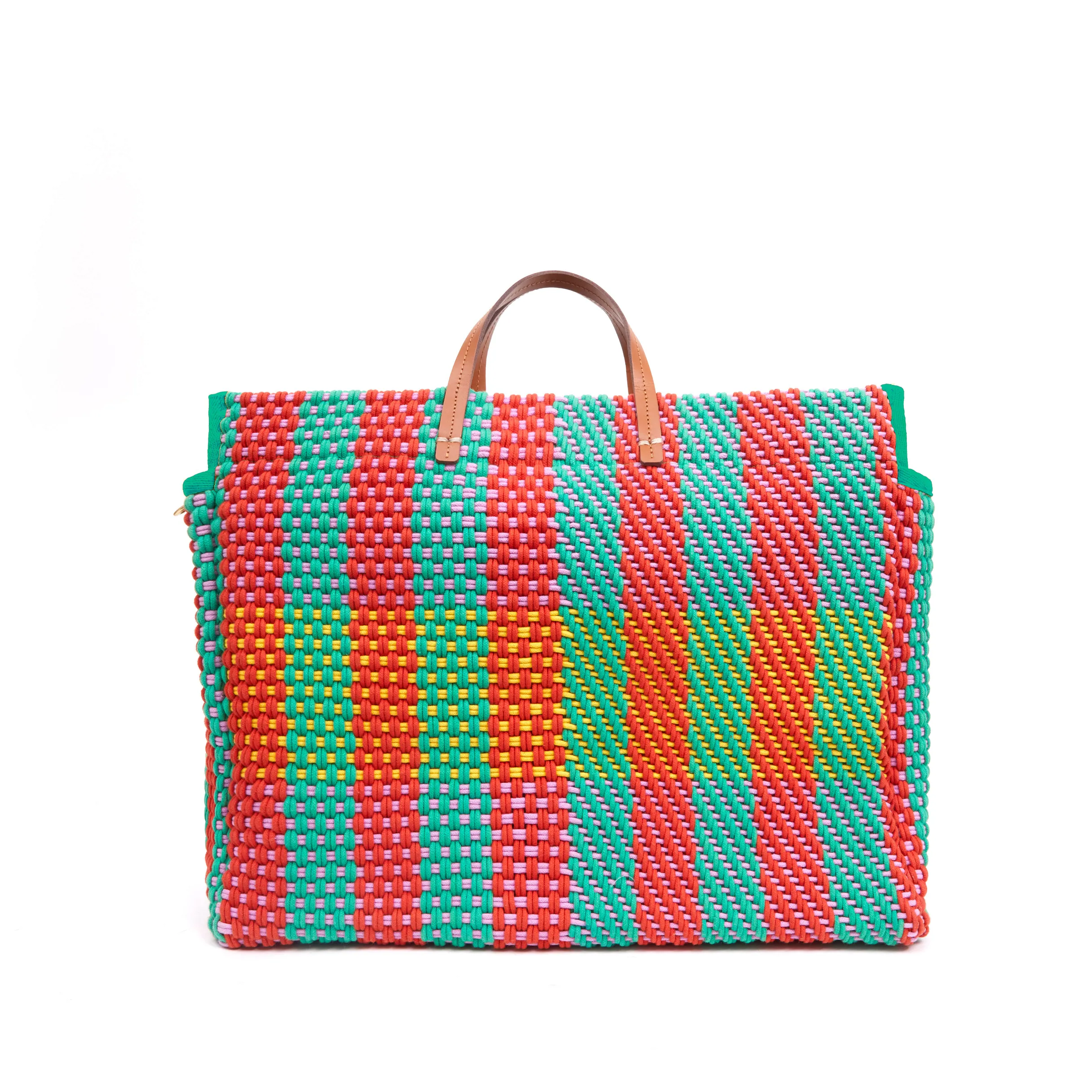 Clare V - Summer Simple Tote in Multi Condessa Plaid