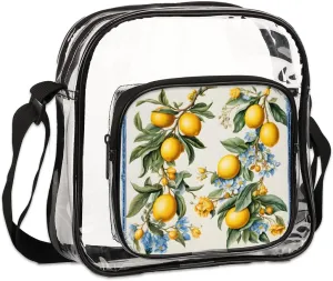 Clear Crossbody Bag with Adjustable Shoulder Strap, PVC Transparent Purse Messenger Bag for Women and Men