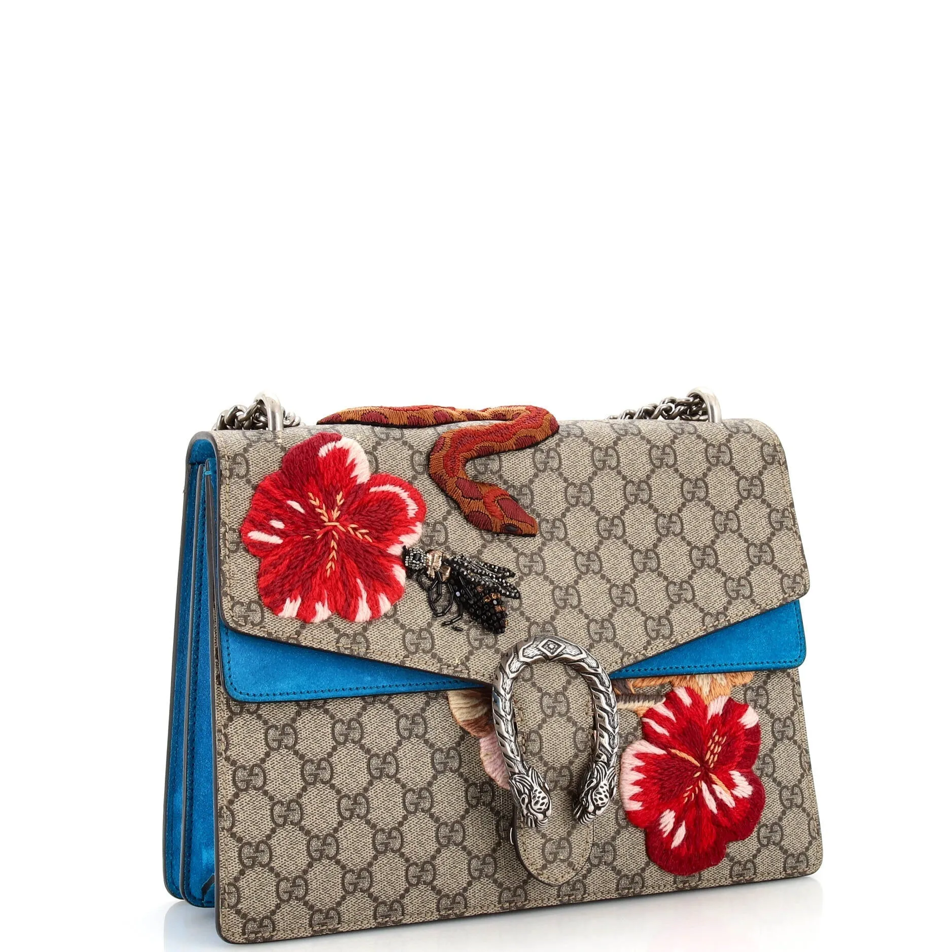 Dionysus Bag Embroidered GG Coated Canvas Medium