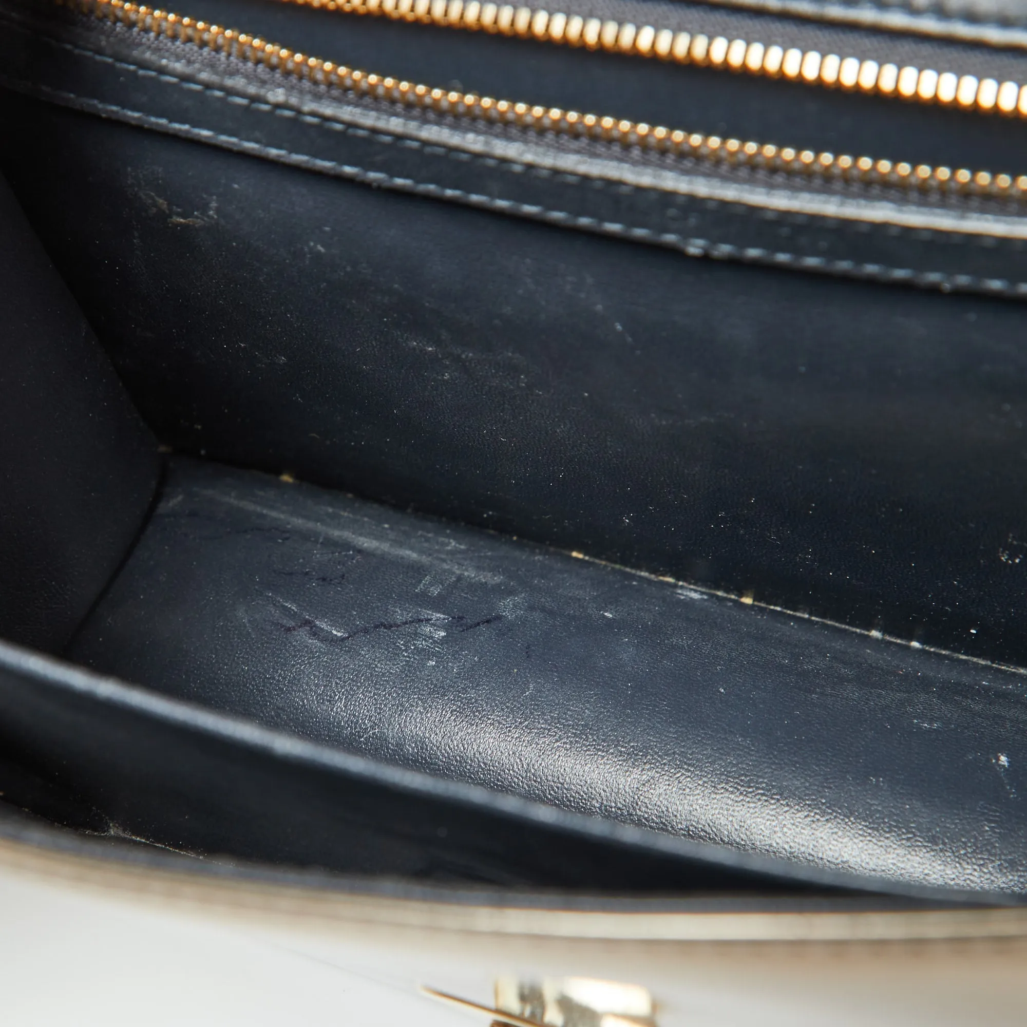 DIOR Gold Microcannage Patent Leather Medium ama Flap Shoulder Bag