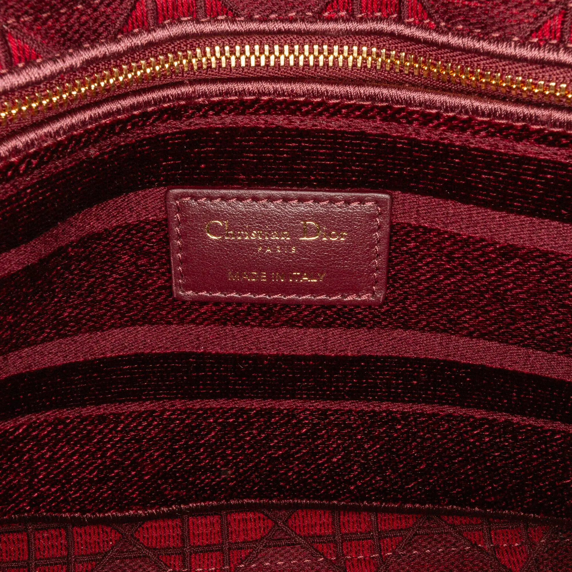 Dior Medium Cannage Velvet Lady D-Lite (SHG-bFIyia)