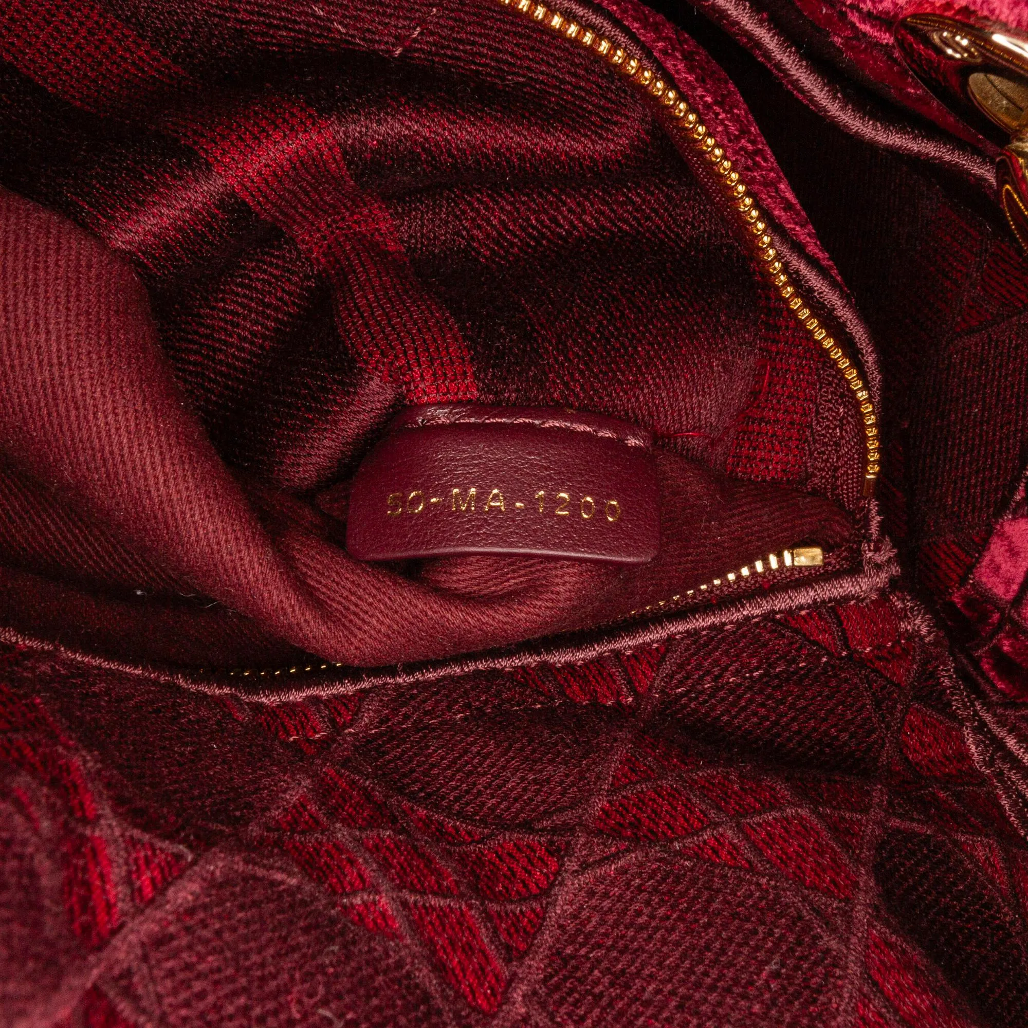 Dior Medium Cannage Velvet Lady D-Lite (SHG-bFIyia)