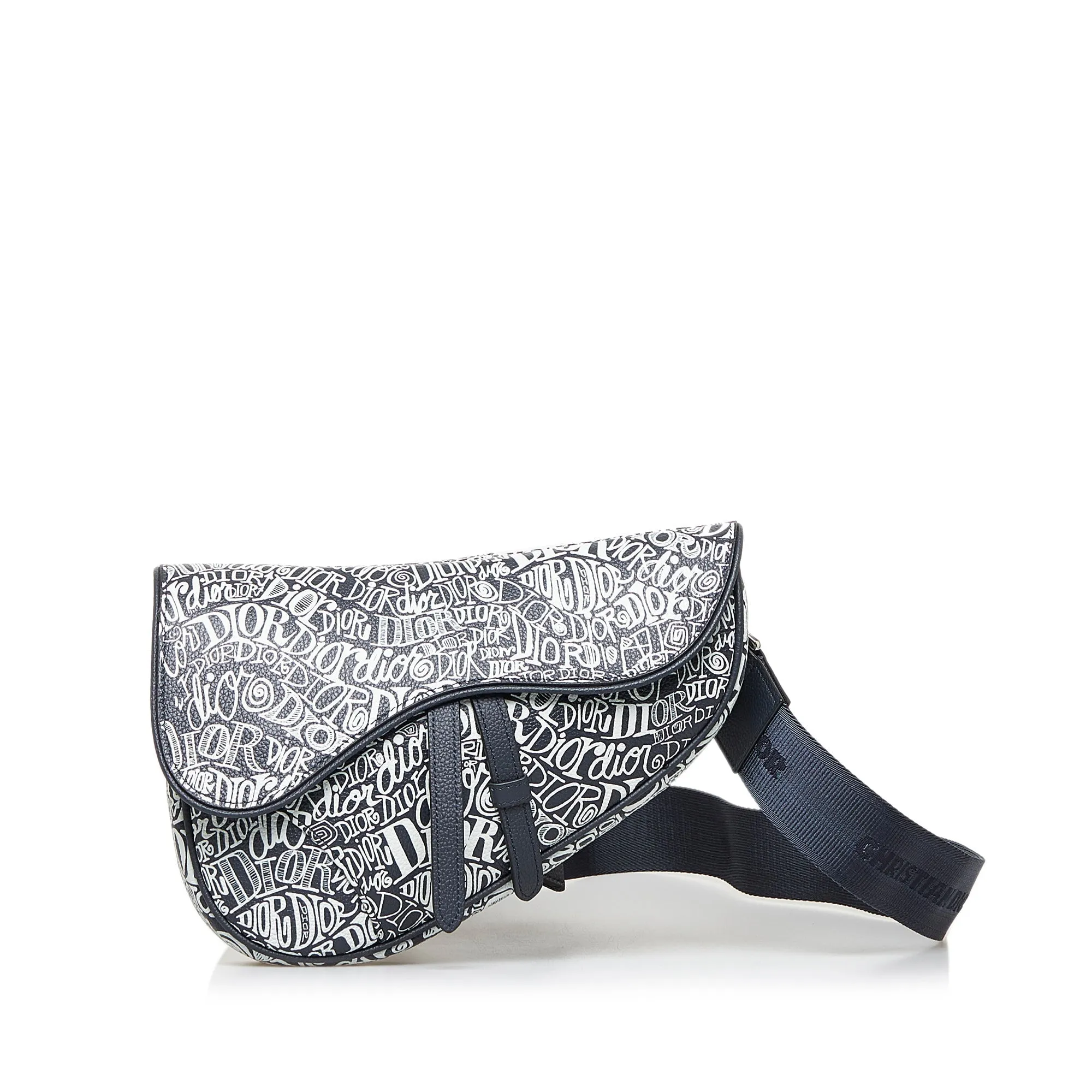 DIOR x Stussy Printed Saddle Crossbody Bag