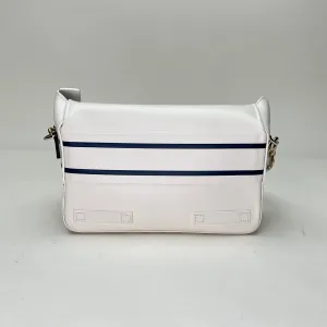 Diorcamp Small White Messenger Bag in Calfskin, Light Gold hardware