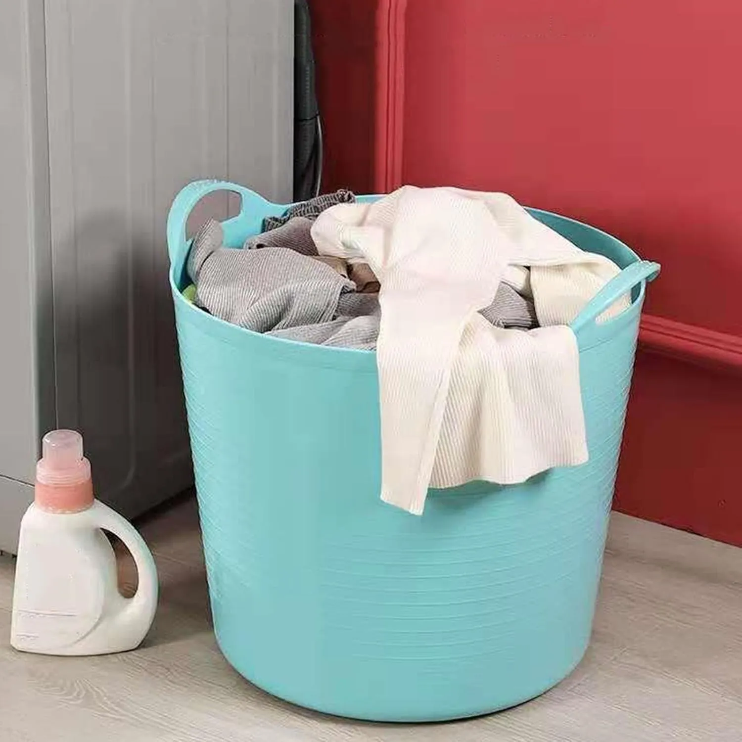 Extra Large Children's Bath Bucket, Dirty Clothes Basket, Storage Basket, Toy Storage Bucket, Laundry Bucket, Soft Plastic Household Clothes Basket