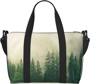 Fog Forest Travel Bag for Women Men Weekender Bags Carry on Overnight Bag Tote Bag Yoga Gym Bag for Gym, Work, Weekend, Travel, Personal Items