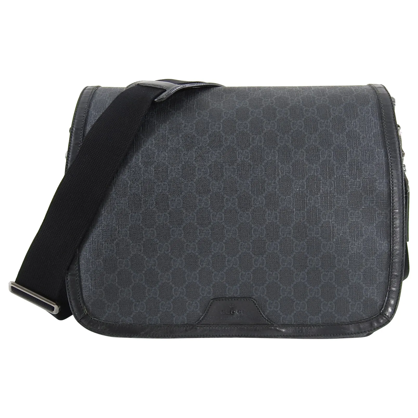 Gucci GG Supreme Black Messenger Computer Bag