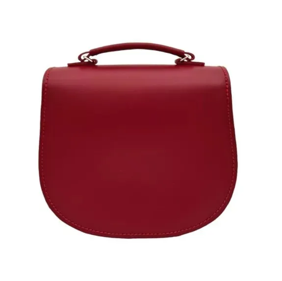 Handmade Leather Twist Lock Saddle Bag