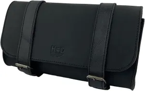 Hide & Drink, Motorcycle Handlebar Bag with 2 Adjustable Straps, Tool Organizer, Motorbike Pouch, Saddle Bag for Bike Commuters, Barrel, Full Grain Leather, Handmade