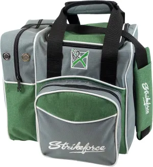 KR Strikeforce Flexx Single Tote Bowling Bag with Side Shoe Compartment and Front Accessory Compartment
