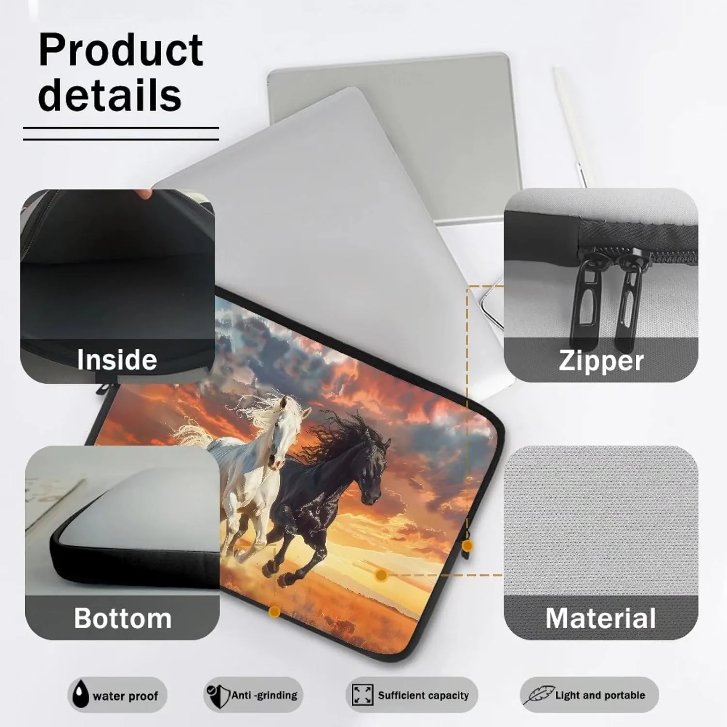 Laptop Bag for Women 10~17 Inch Anti-Scratch Laptop Case Universal Most Notebook Computer Pocket Case for Work