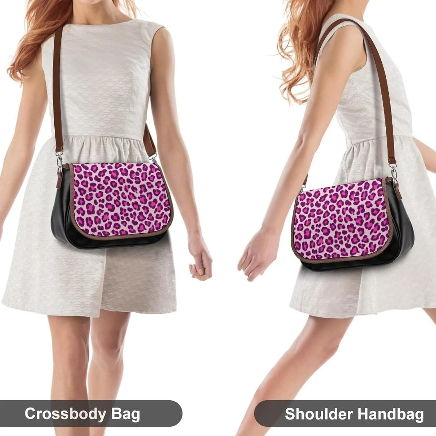 Large Crossbody Bag Travel Fashion Shoulder Bag Waterproof Leather Purse