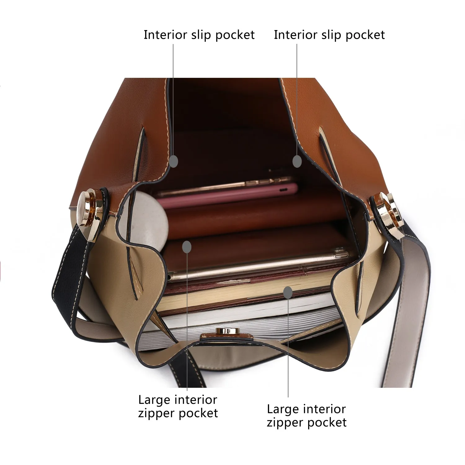 Nataliya Bucket Shoulder Handbag