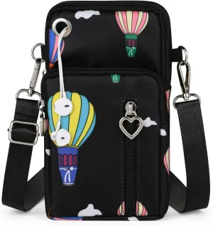 Nylon Crossbody Wallet - Travel Phone Purse, Shoulder Bag, Arm Bag