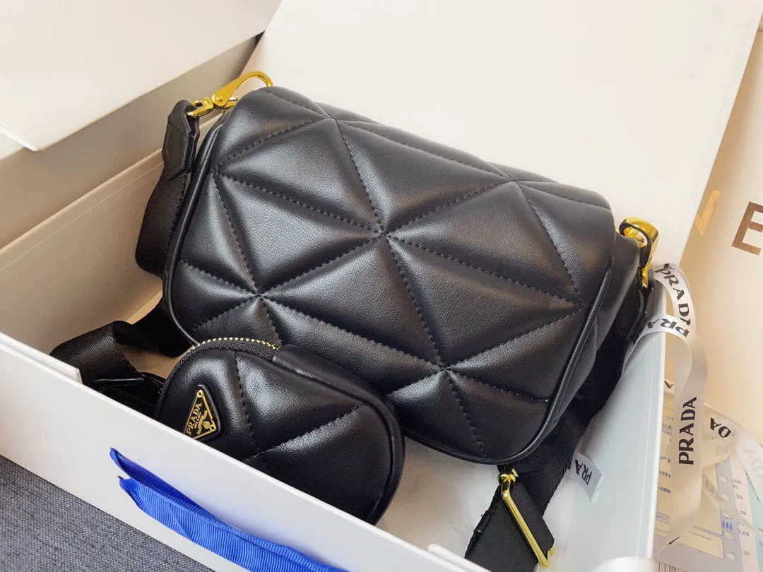 PD201 Re-Nylon Padded Shoulder Bag / 7.9x5.1x2.4inch