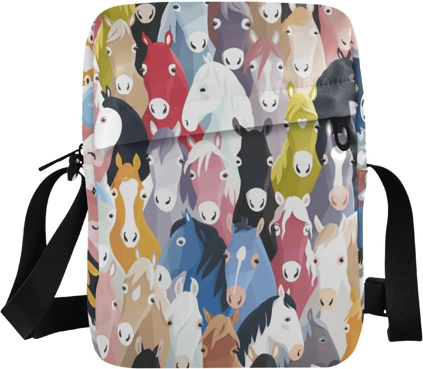 Poeticcity Crossbody Phone Bag, Small Messenger Shoulder Bag, Cash Handbag Wallet Purse