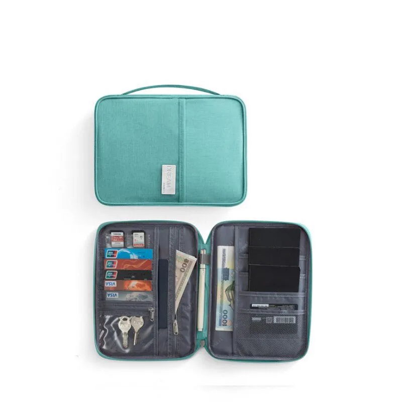 Portable Travel Document and Cardholder Organizer Bags